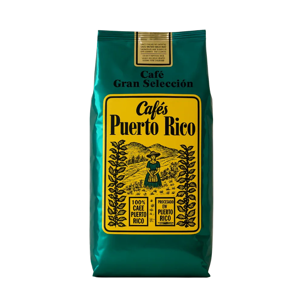 Blend Clásico Cafés Puerto Rico, Descafeinado, Tueste Natural 1000g - Tienda Online Cafés Puerto Rico