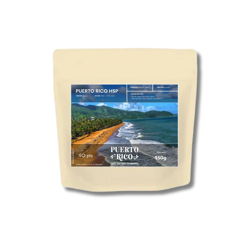 Paquete de café Hacienda San Pedro de Cafés Puerto Rico, origen 100% puertorriqueño, edición especial de microlote
